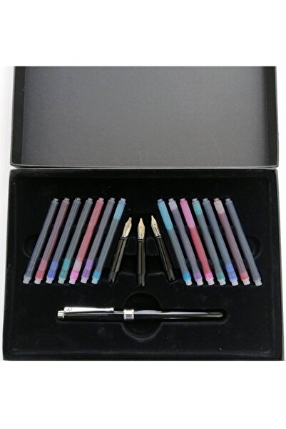 Sanathobi مجموعة أقلام ملفوفة بالخط مكونة من 3 أطراف - (14 خرطوشة احتياطية كب...