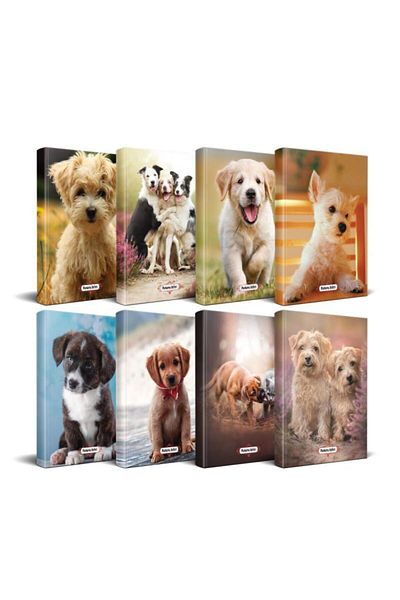 Halk Kitabevi Dog Themed Timeless Planning Notebook Set - 8 Notebooks