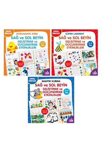 Halk Kitabevi Sağ Ve Sol Beyin Geliştirme Ve Güçlendirme Etkinlikleri Seti 3-...