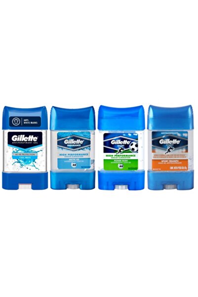 Gillette Antipersirant Koltuk Altı Jel Set 70ml X 4 - Cool Wave + Sport + Power Rush + Article