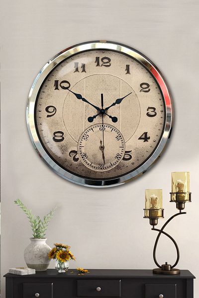 Kasva Concept Cadou Decorativ 52 Cm Ceas Decorativ De Perete Metal Negru