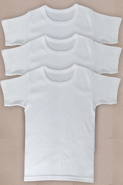 ali altun PRENS çamaşırları Cotton Boy Undershirt - 3 Pieces