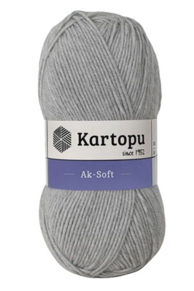 Kartopu Ak-soft K1000 Light Gray Hand Knitting Yarn 100gr