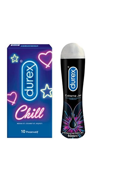 Durex Chill Prezervatif 10'lu+ Extreme Jel 50 Ml