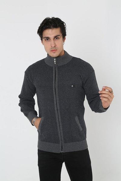 KMKkombin Dad's Winter Zippered Thick Cardigan Coat