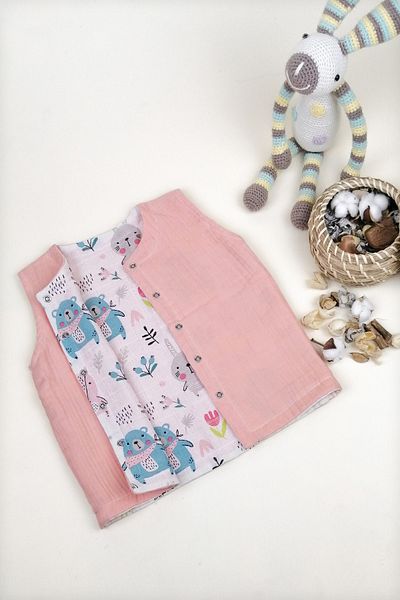 la mure baby Muslin Baby & Kids Reversible Vest 5 Layer Woven