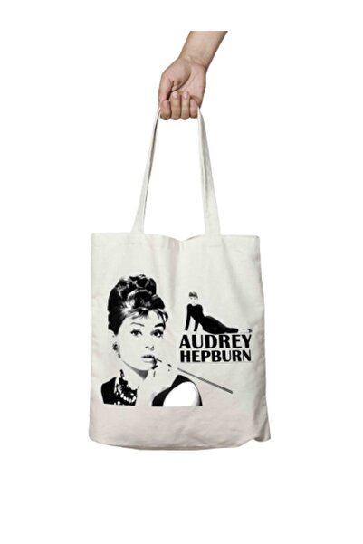 ART HEDİYE Audrey Hepburn Beauty Makeup Geantă de umăr din pânză, imprimată, ...