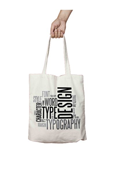 ART HEDİYE Desing Design Two Sided Permanent Printed Washable Cloth Bag Shoul...