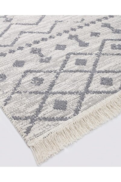 SARAZ HALI Κιλίμ από βαμβακερό υφαντό διπλής όψης σειράς Bohemian