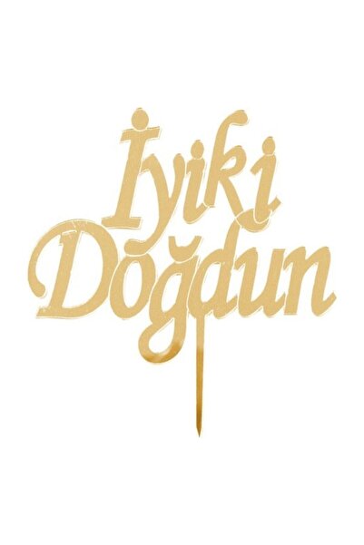 TATLI GÜNLER Iyiki Doğdun Yazılı Aynalı Gold -altın Pleksi