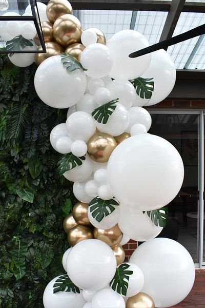 Trend Hediye Sepeti Pastel White Chrome Gold 100 Pieces Balloon Wedding Chain Bride To Be