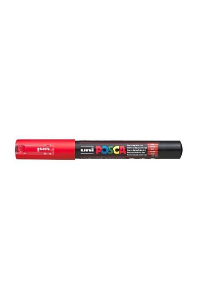 Uni قلم تلوين Posca PC-1m 0.7 مم أحمر