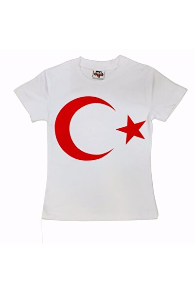 LUCYK&KİDS Ay-yıldız-baskılı T-shirt Kısa Kollu 5-6-7-8-9-10-11-12-13-yaş-s-m...