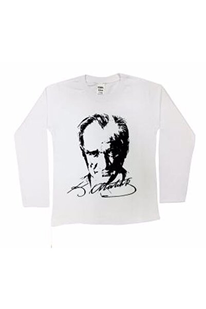 LUCYK&KİDS Atatürk Baskılı T-shirt Uzun Kollu 5-6-7-8-9-10-11-12-13-yaş-s-m-l...