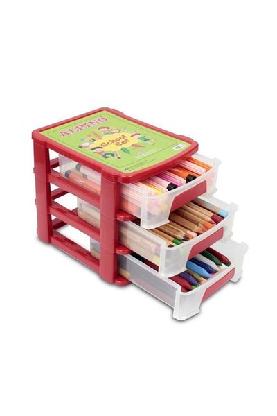 Alpıno Alpino Class Set (48 Trimax Dry Paints + 48 Dacstrix Crayon + 36 Maxi Felt Pens)