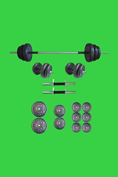 Mocca Style 45 Kg Ağırlık Seti 45 Kg Vücut Geliştirme Aleti Halter Seti (40 K...