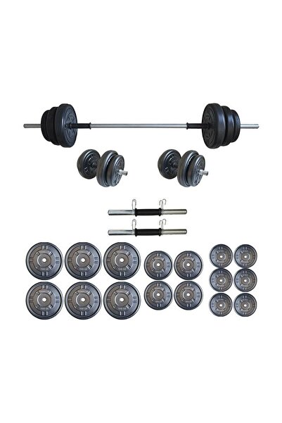 Mocca Style 85 Kg Ağırlık Seti 85 Kg Vücut Geliştirme Aleti Halter Seti (80 K...