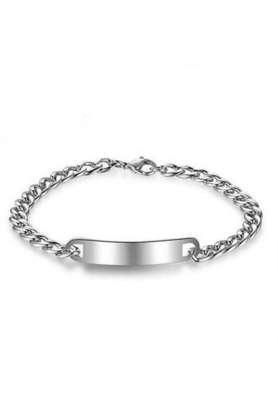 The Collection Steel Unisex Silver Imprint Bracelet