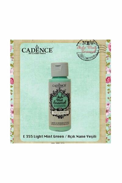 Cadence Style Matt Enamel Cam & Porselen Boyası 59 ml. E-355 Açık Nane Yeşili