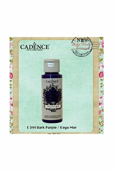 Cadence E-344 Style Matt Enamel Cam & Porselen Boyası 59 Ml. E-344 Koyu Mor