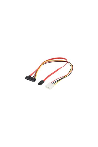 Platoon Sata Data Power Uzatma Kablosu 7 + 15 22pın Sata Ide 4 Pin Molex Kablo