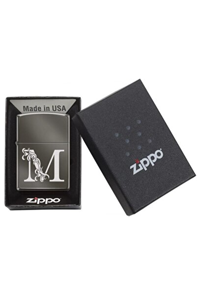 Zippo Black Ice Buz Siyahı M Harf