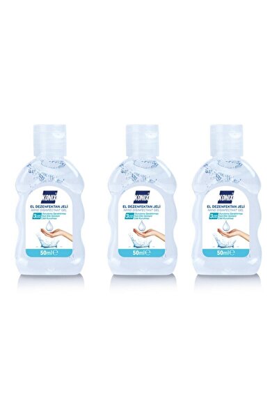 Dünyadan Hediyeler Konix 50 Ml  Virüslere Karşı Etkili El Dezenfektan Jel 3 Adet