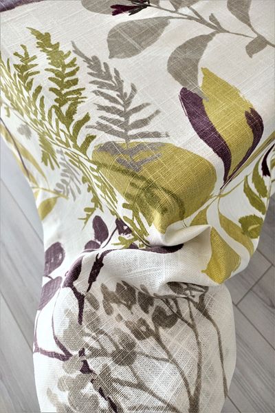 eno concept Linen Premium Quality Floral Patterned Colorful White Tablecloth
