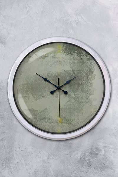 Kasva Concept Gift Decorative 52 cm White Metal Artistic Wall Clock