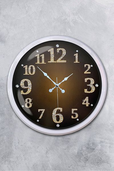Kasva Concept Gift Decorative 52 cm White Metal Classic Wall Clock