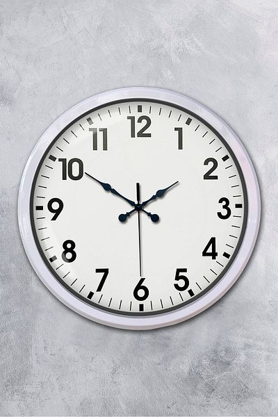 Kasva Concept Cadou Decorativ 52 Cm Ceas de Perete Clasic Metal Alb