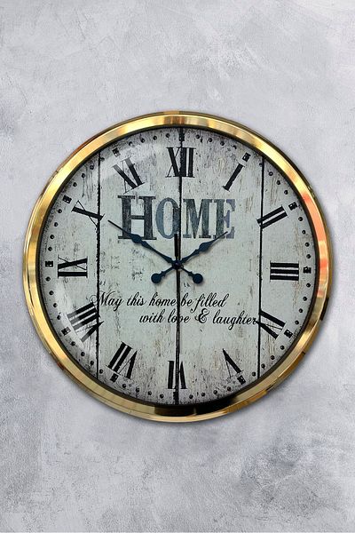 Kasva Concept 52 cm Gold Metal Home Wall Clock