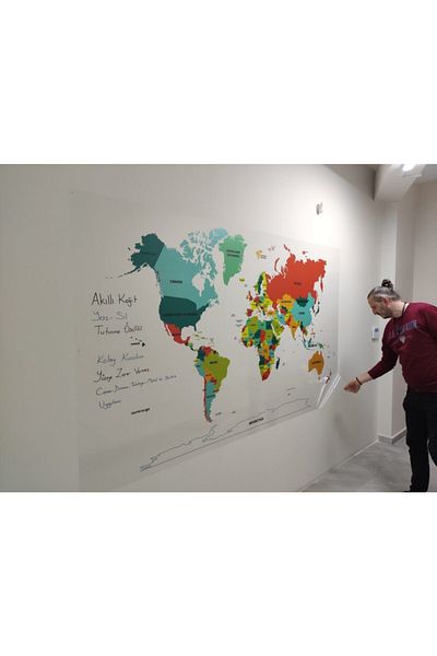 TutturX English World Map 150X258Cm Uv Printing