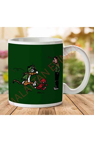 ART HEDİYE كوب مطبوع على الجانبين من Heros At Work Arrow And Flash Calvin And...