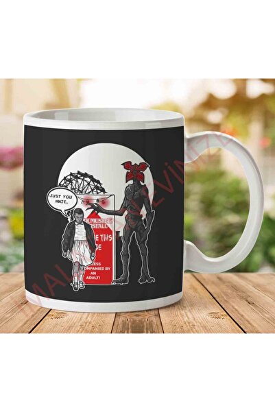 ART HEDİYE كوب مطبوع على الجانبين من Stranger Ride Themepark Things