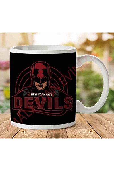 ART HEDİYE كوب مطبوع على الجانبين من مدينة نيويورك ديفلز دارديفيل