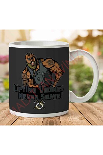 ART HEDİYE Liftin Vikings Never Shave Two Side Printed Mug