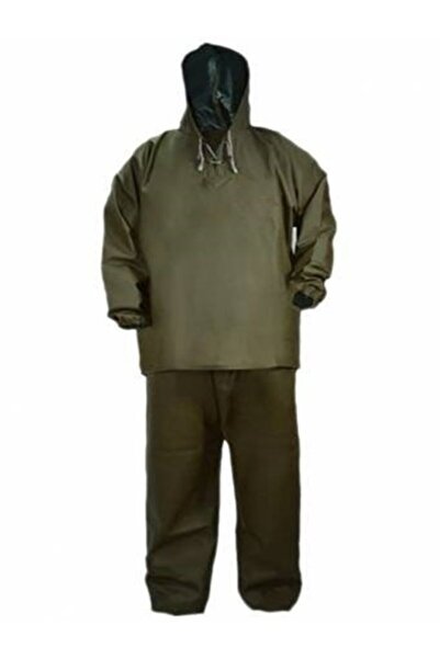 ATMACA AV STORE مجموعة معطف واق من المطر من الأسفل باللون الكاكي