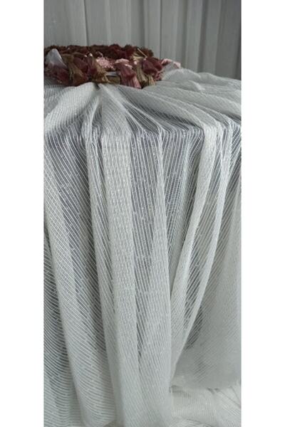 Taç Rüyaper Kar Tül Perde Simli Ekru 1/2,5 Pile