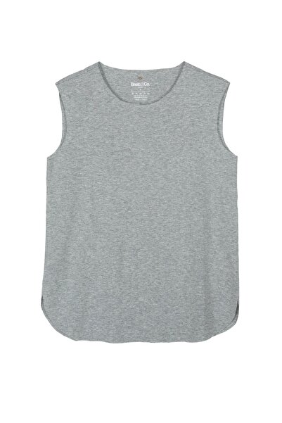 BASIC&CO Women's Gray T-Shirt HRP002