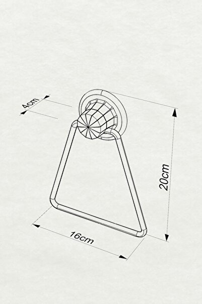 Teknotel VACUUMED TRIANGLE TOWEL RACK CHROME DM233