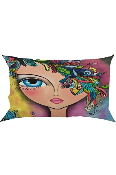 LadiesHome Özel Tasarım 50x30 Dikdörtgen Çift Taraflı Baskılı Kırlent Yastık ...