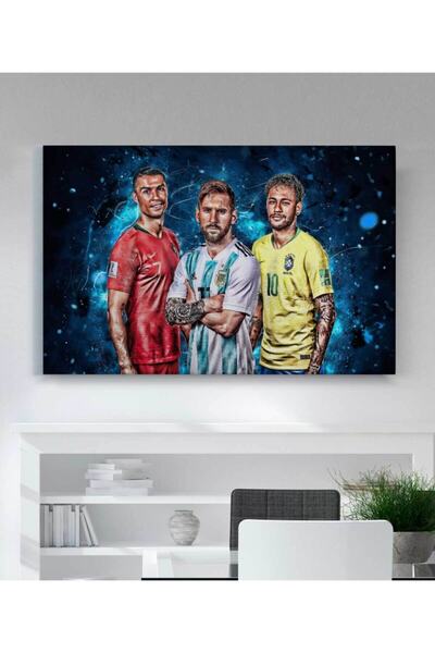 StellaStore Modern Futbol Yıldızı Ronaldo Messi Neymar Kanvas Tablo