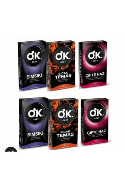 Okey Prezervatif Ultra Hisset 20 Li + Sımsıkı 20 Li + Sıcak Temas 20 Li