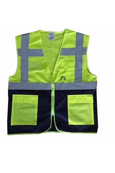 Emirhan Reflektörlü Ikaz Yeleği ( Mühendis Yeleği ) Cepli