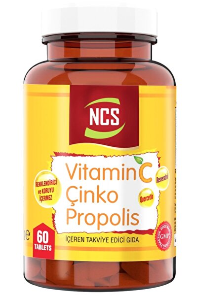 NCS Vitamin C Çinko Propolis Bromelian Çinko Vitamin D 60 Tablet