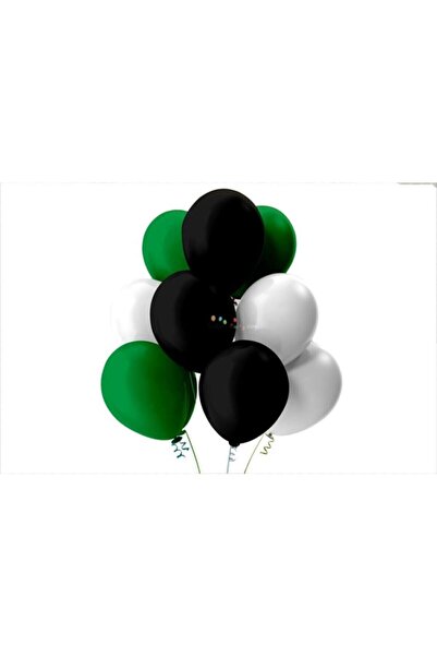 BEST PARTİ DOĞUM GÜNÜ PARTİ SÜSLERİ Light Green-white-black Pastel Soft Ballo...