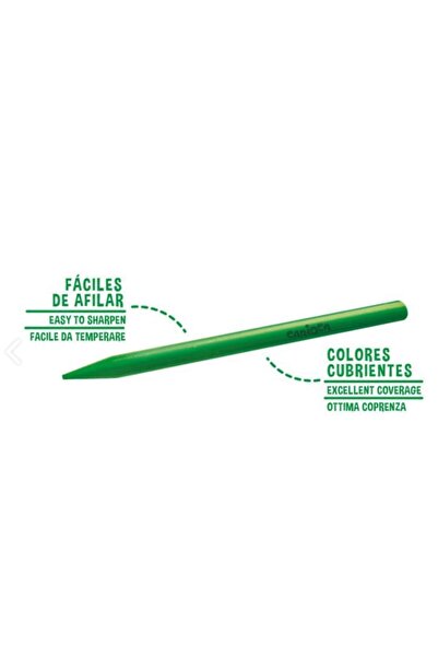 CARIOCA Pack of 12 Pastel Crayons - Non-Puffing Triangle Hands, Washable