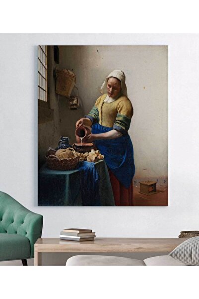 StellaStore Johannes Vermeer Sütçü Kadın Kanvas Tablo