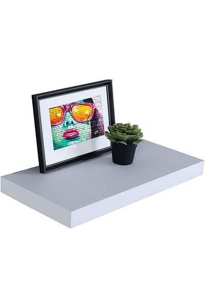Egecan Mobilya White Flying Wall Shelf